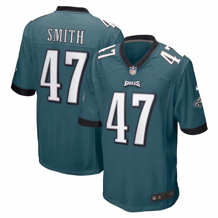 Men's Philadelphia Eagles Brandon Smith Nike Midnight Green  Game Jersey - Puhuasuan