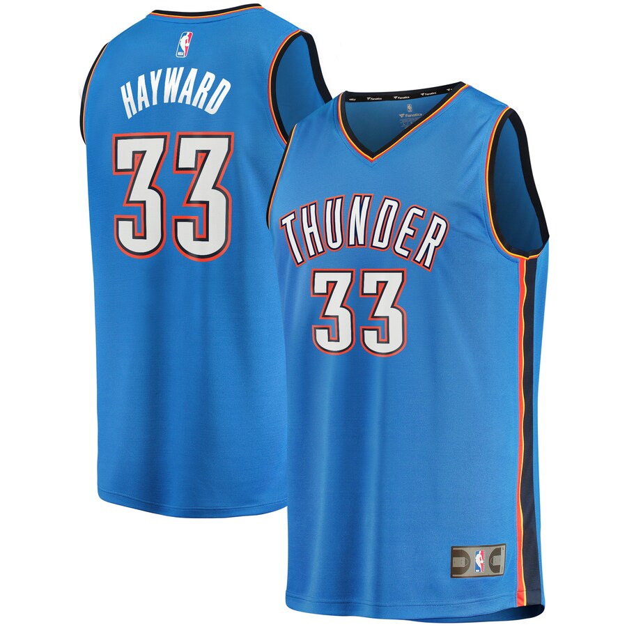 Youth Oklahoma City Thunder Gordon Hayward Fanatics Blue Fast Break Player Jersey - Icon Edition - Puhuasuan