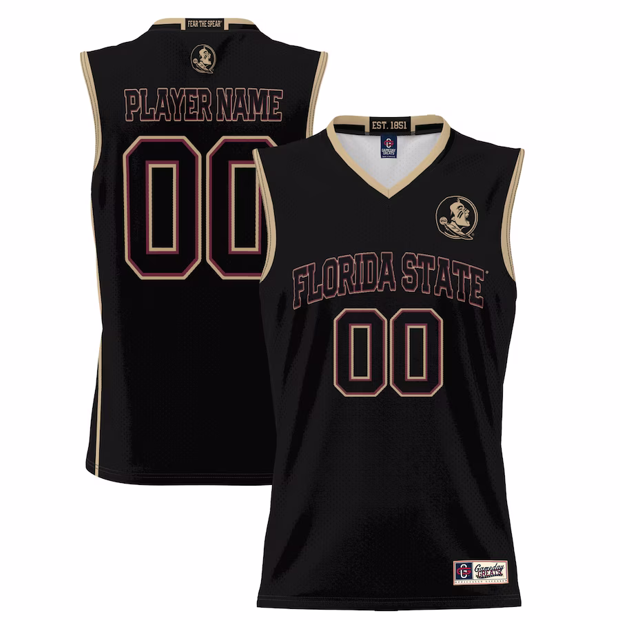 Florida State Seminoles GameDay Greats Unisex  Lightweight NIL Pick-A-Player Basketball Jersey - Black - Puhuasuan