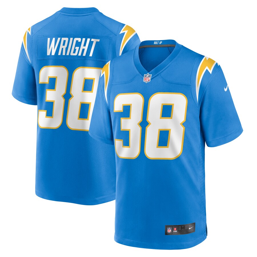 Men's Los Angeles Chargers Milton Wright Nike Powder Blue  Game Jersey - Puhuasuan