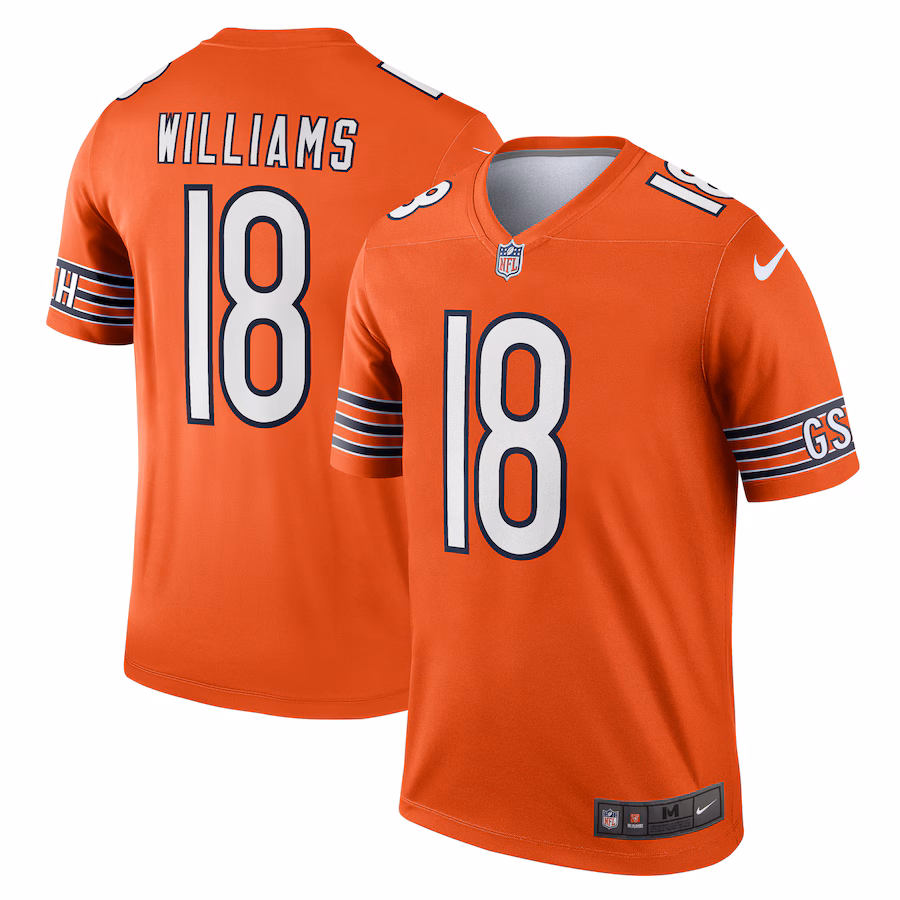 Men's Chicago Bears Caleb Williams Nike Orange Alternate Legend Player Performance Top - Puhuasuan
