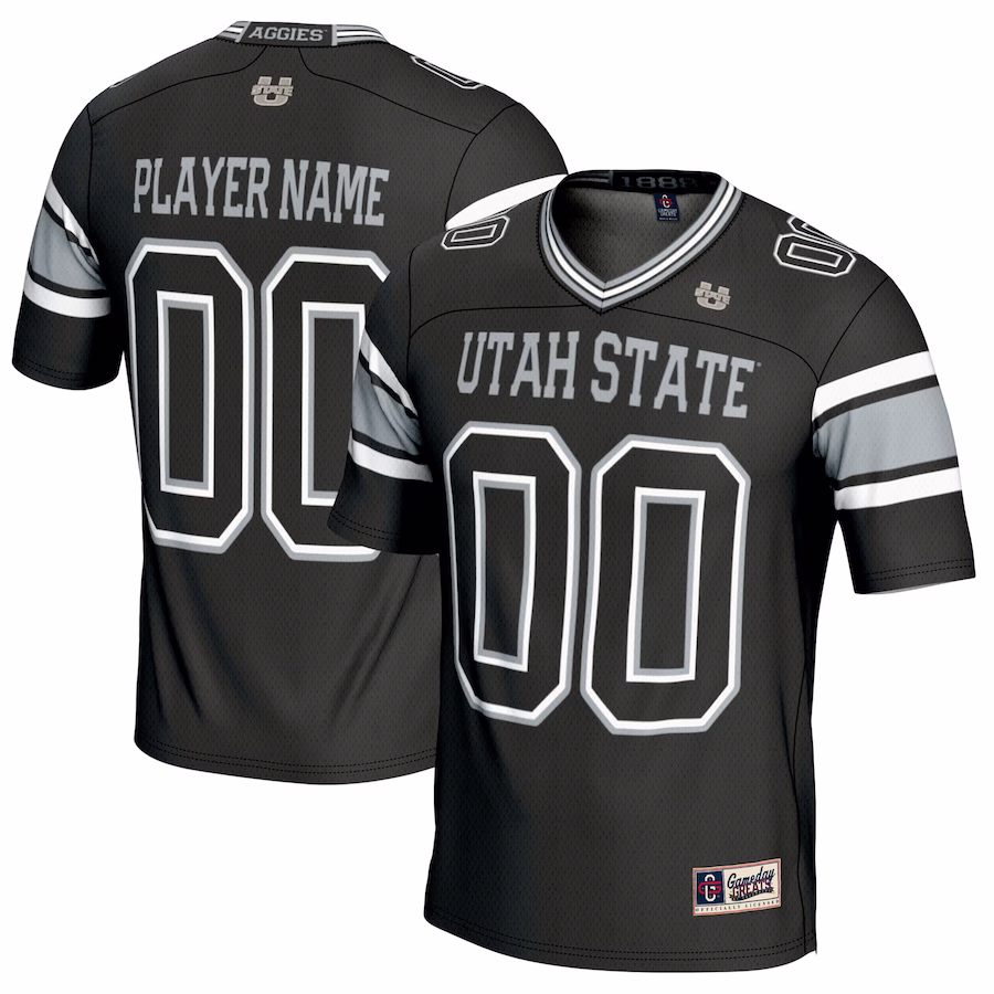 Utah State Aggies GameDay Greats NIL Pick-A-Player Football Jersey - Black - Puhuasuan
