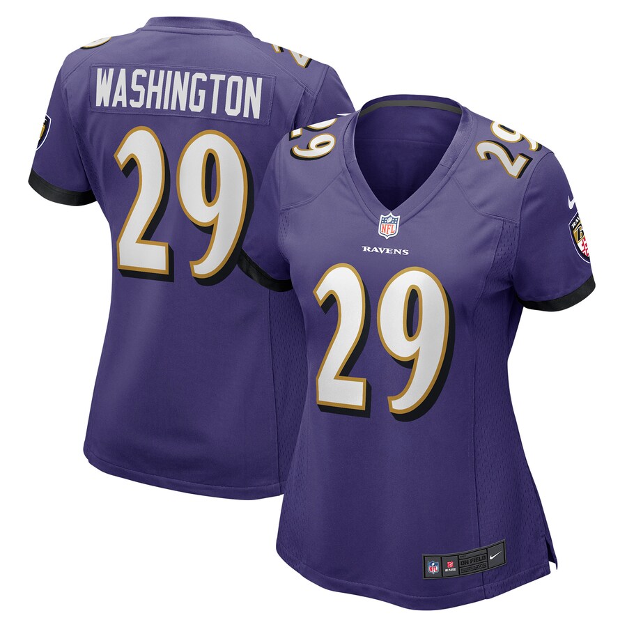 Women's Baltimore Ravens Ar'Darius Washington Nike Purple Player Game Jersey - Puhuasuan