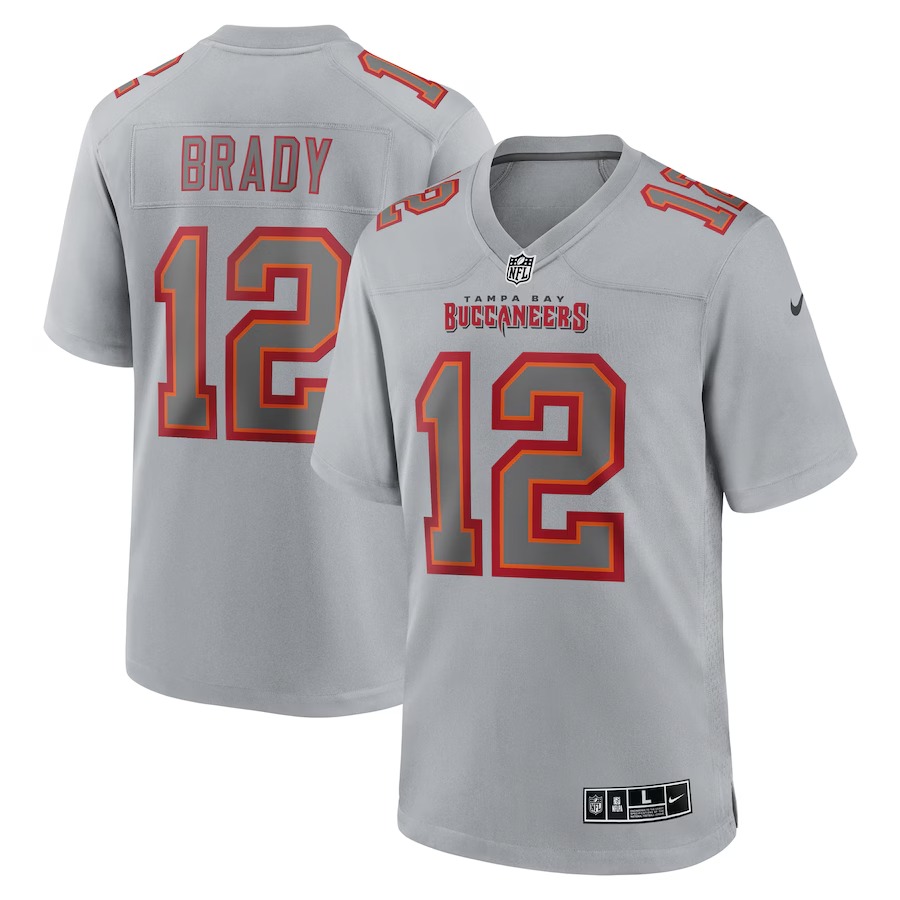 Men's Tampa Bay Buccaneers Tom Brady Nike Gray Atmosphere Fashion Game Jersey - Puhuasuan