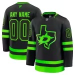 Men's Dallas Stars Fanatics Black Alternate Premium Custom Jersey - Puhuasuan