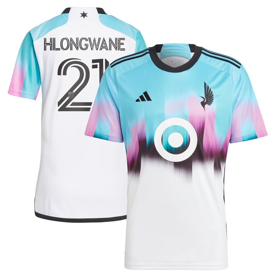 Men's Minnesota United FC Bongokuhle Hlongwane adidas White 2023 The Northern Lights Kit Replica Jersey - Puhuasuan