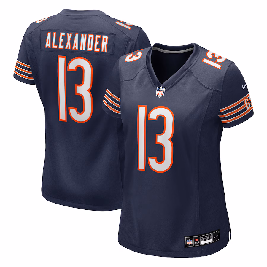 Women's Chicago Bears Maurice Alexander Nike Navy Team Game Jersey - Puhuasuan