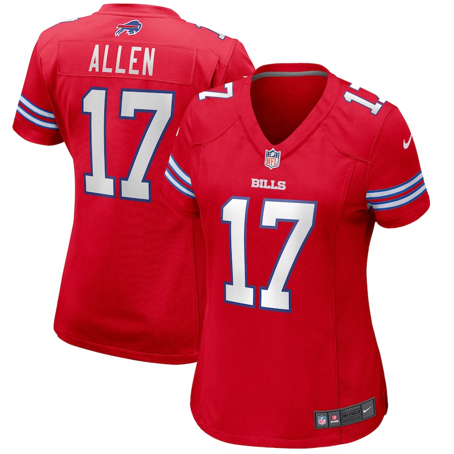 Women's Buffalo Bills Josh Allen Nike Red Alternate Game Player Jersey - Puhuasuan