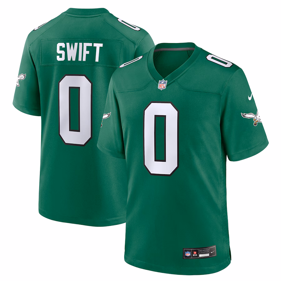 Youth Philadelphia Eagles D'Andre Swift Nike Kelly Green Game Jersey - Puhuasuan