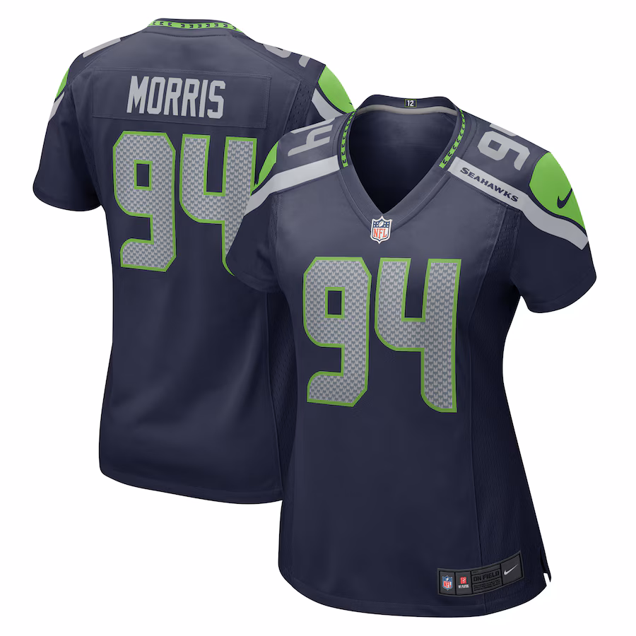 Women's Seattle Seahawks Mike Morris Nike College Navy  Game Jersey - Puhuasuan