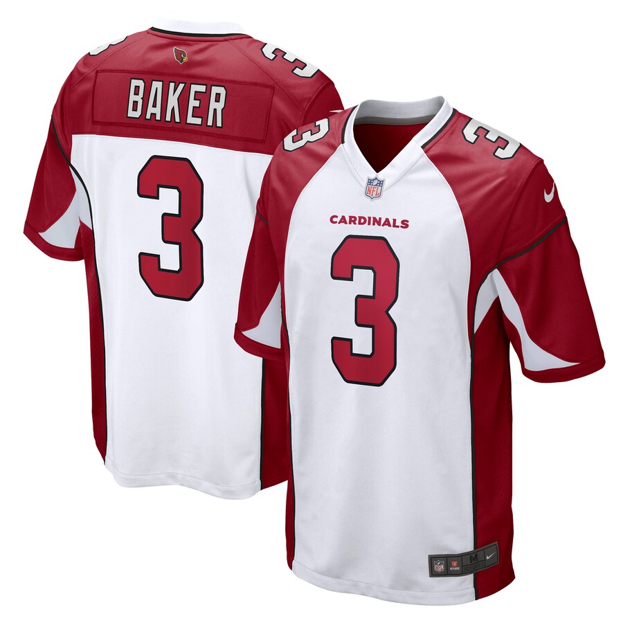 Men's Arizona Cardinals Budda Baker Nike White Game Jersey - Puhuasuan