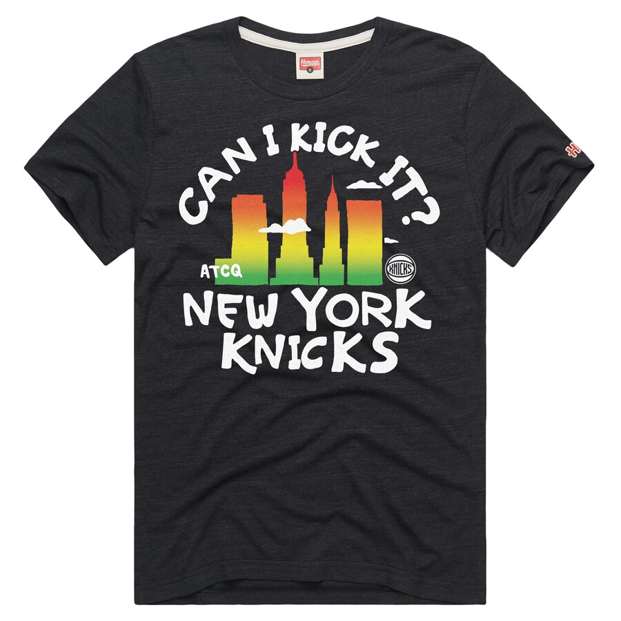 Men's New York Knicks Charcoal A Tribe Called Quest Can I Kick It? Tri-Blend T-Shirt - Puhuasuan