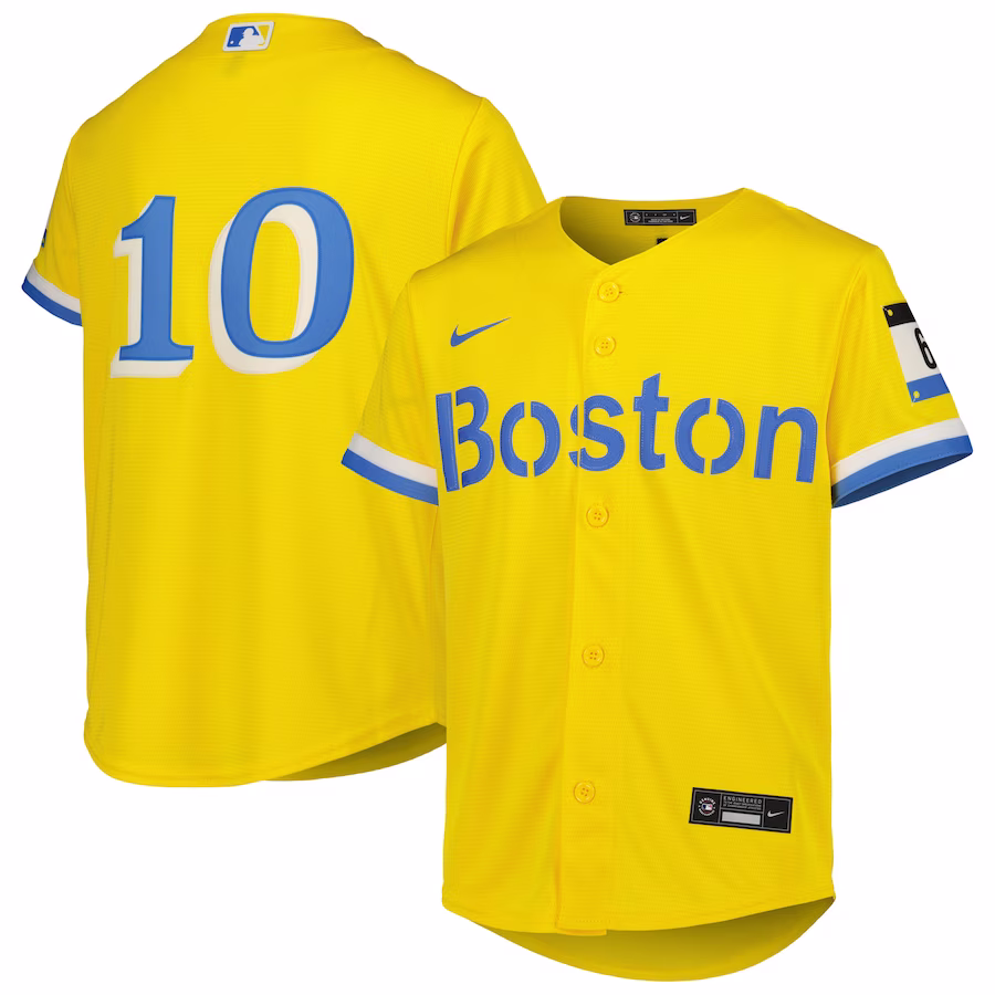 Youth Boston Red Sox Trevor Story Nike Gold City Connect Replica Player Jersey - Puhuasuan