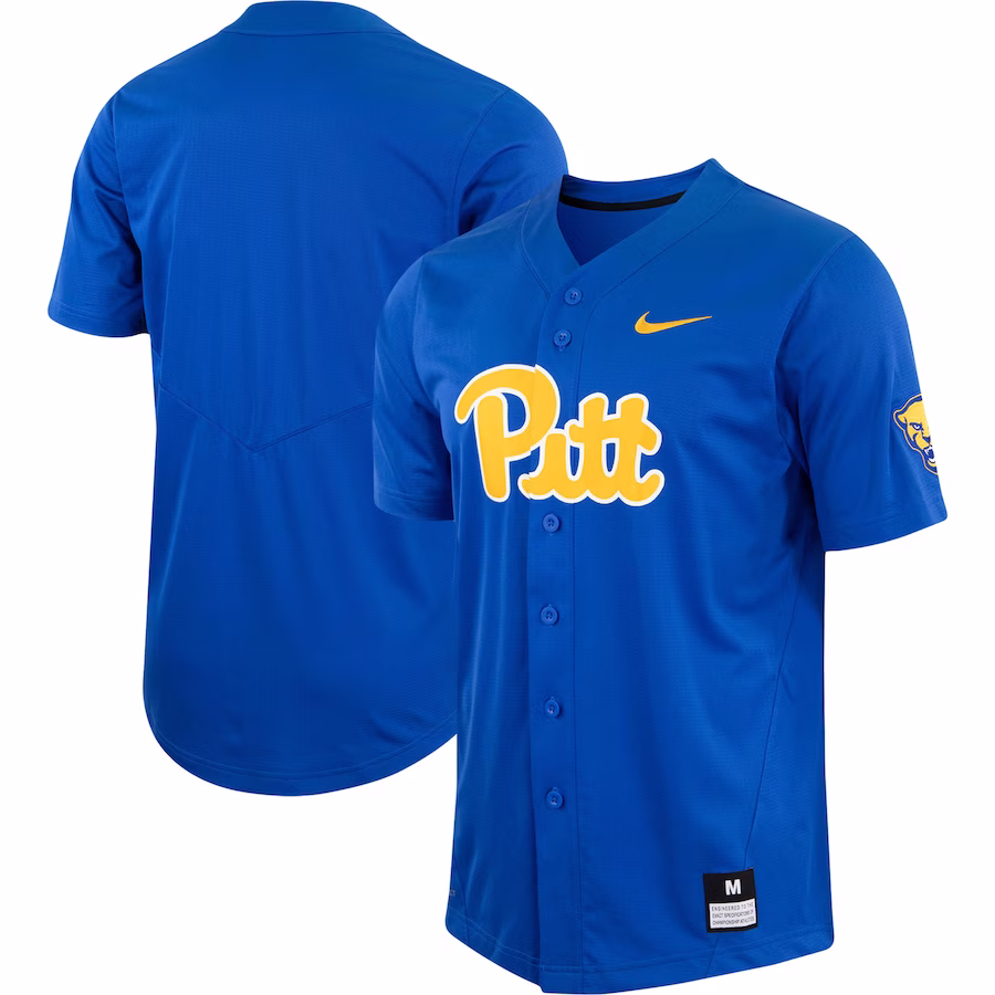 Pitt Panthers Nike Replica Baseball Jersey - Royal - Puhuasuan