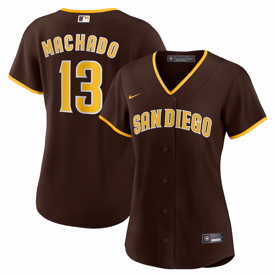 Women's San Diego Padres Manny Machado Nike Brown Road Replica Player Jersey - Puhuasuan