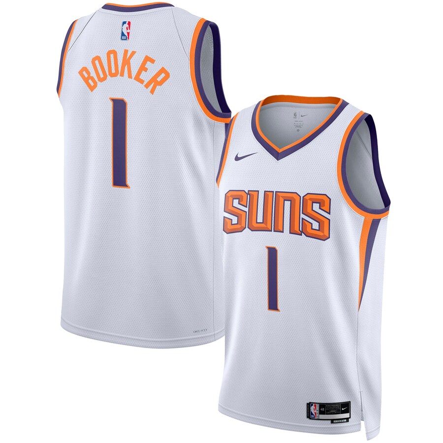 Unisex Phoenix Suns Devin Booker Nike White Swingman Jersey - Association Edition - Puhuasuan