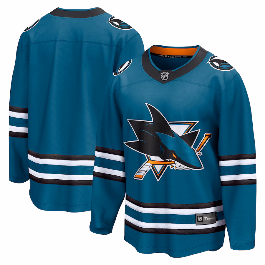 Men's San Jose Sharks Fanatics Teal Home Breakaway Jersey - Puhuasuan