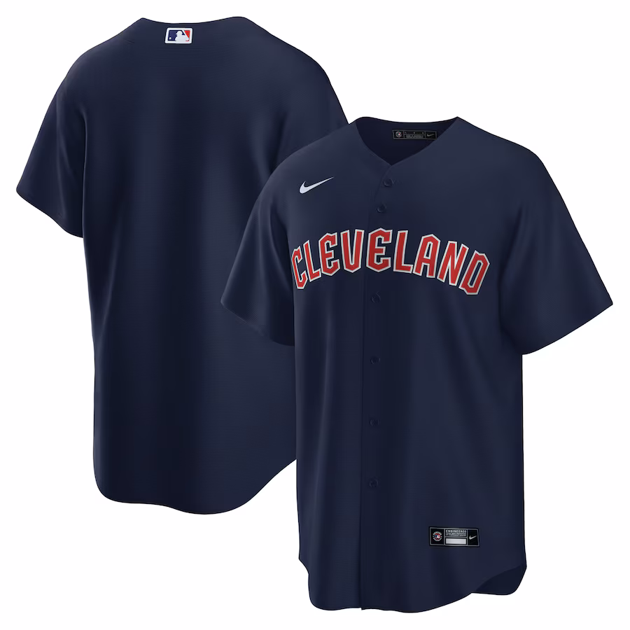 Men's Cleveland Guardians Nike Navy Alternate Replica Jersey - Puhuasuan