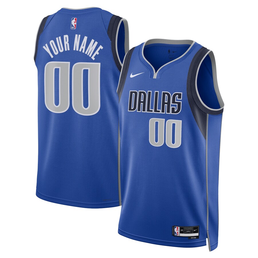 Unisex Dallas Mavericks Nike Blue Swingman Custom Jersey - Icon Edition - Puhuasuan