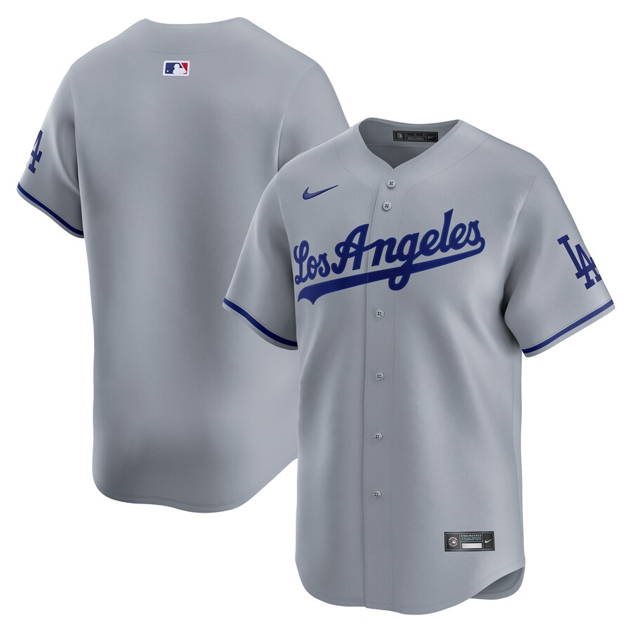 Men's Los Angeles Dodgers Nike Gray Away Limited Jersey - Puhuasuan