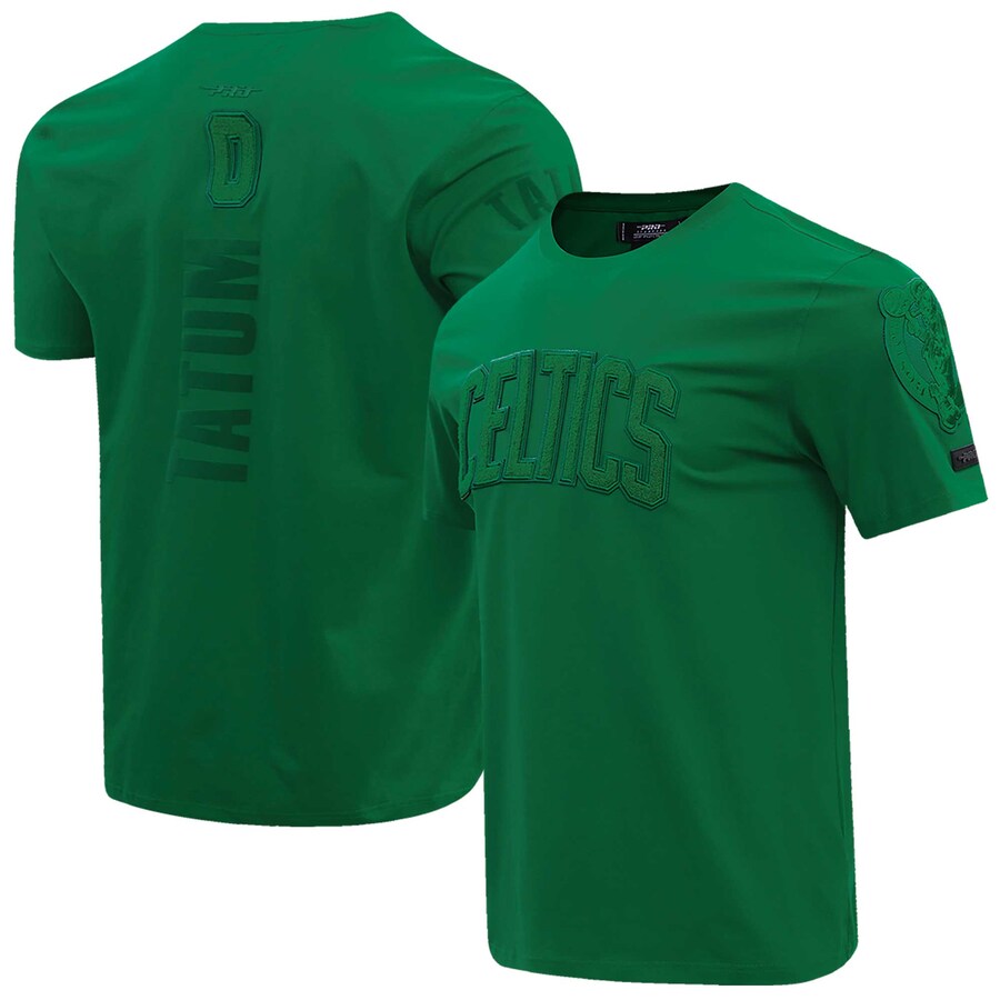 Men's Boston Celtics Jayson Tatum Pro Standard Kelly Green Triple Tonal Player T-Shirt - Puhuasuan