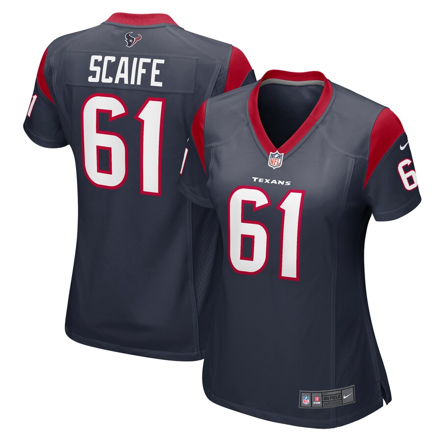 Women's Houston Texans DJ Scaife Jr Nike  Navy Team Game Jersey - Puhuasuan