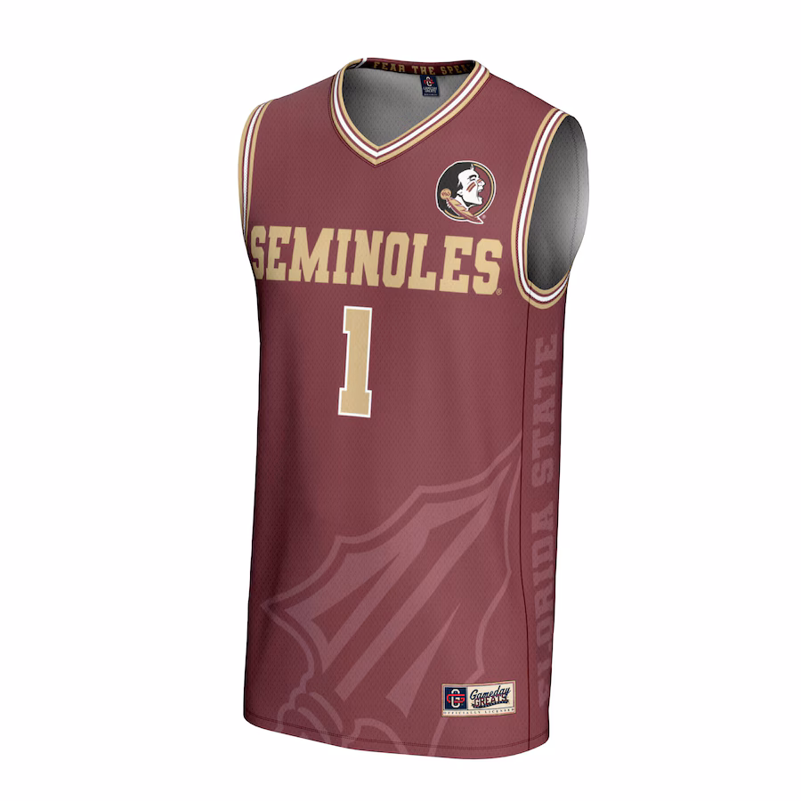 Youth GameDay Greats #1 Garnet Florida State Seminoles Lightweight Icon Print Basketball Jersey - Puhuasuan