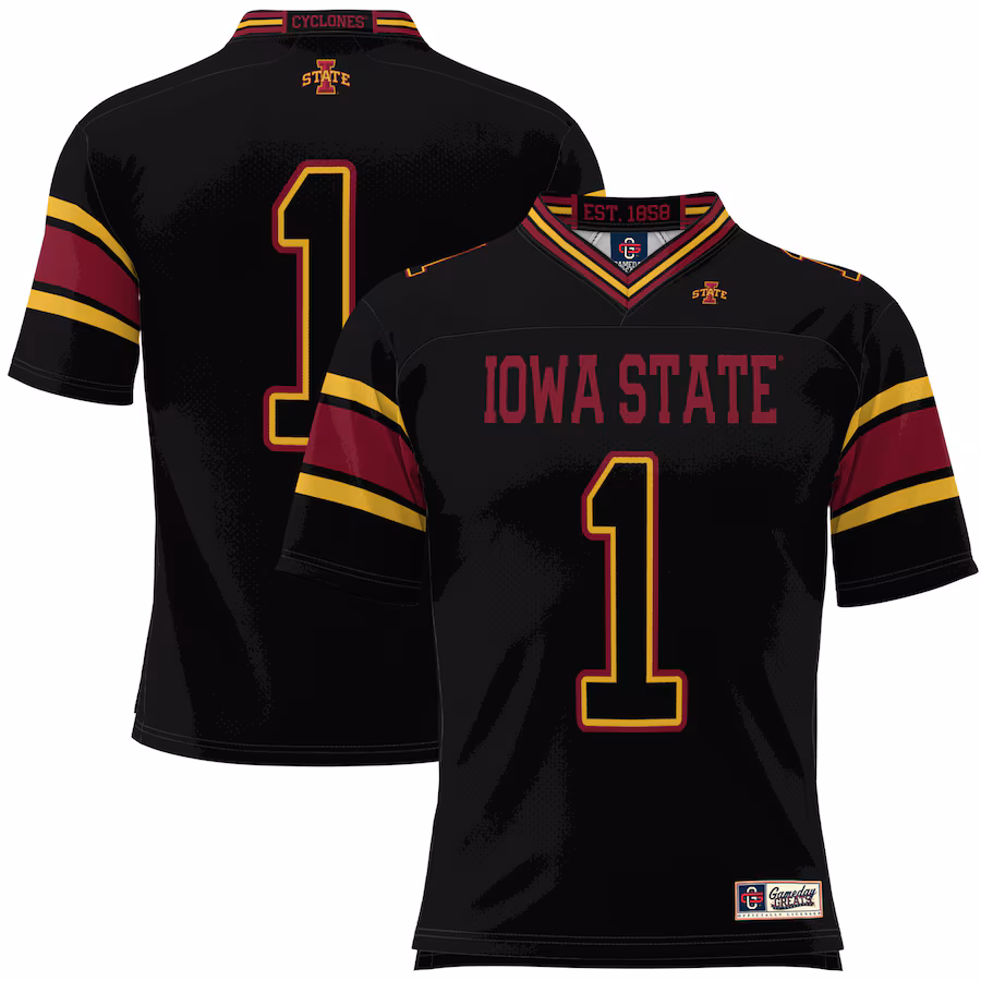 Youth GameDay Greats #1 Black Iowa State Cyclones Football Jersey - Puhuasuan