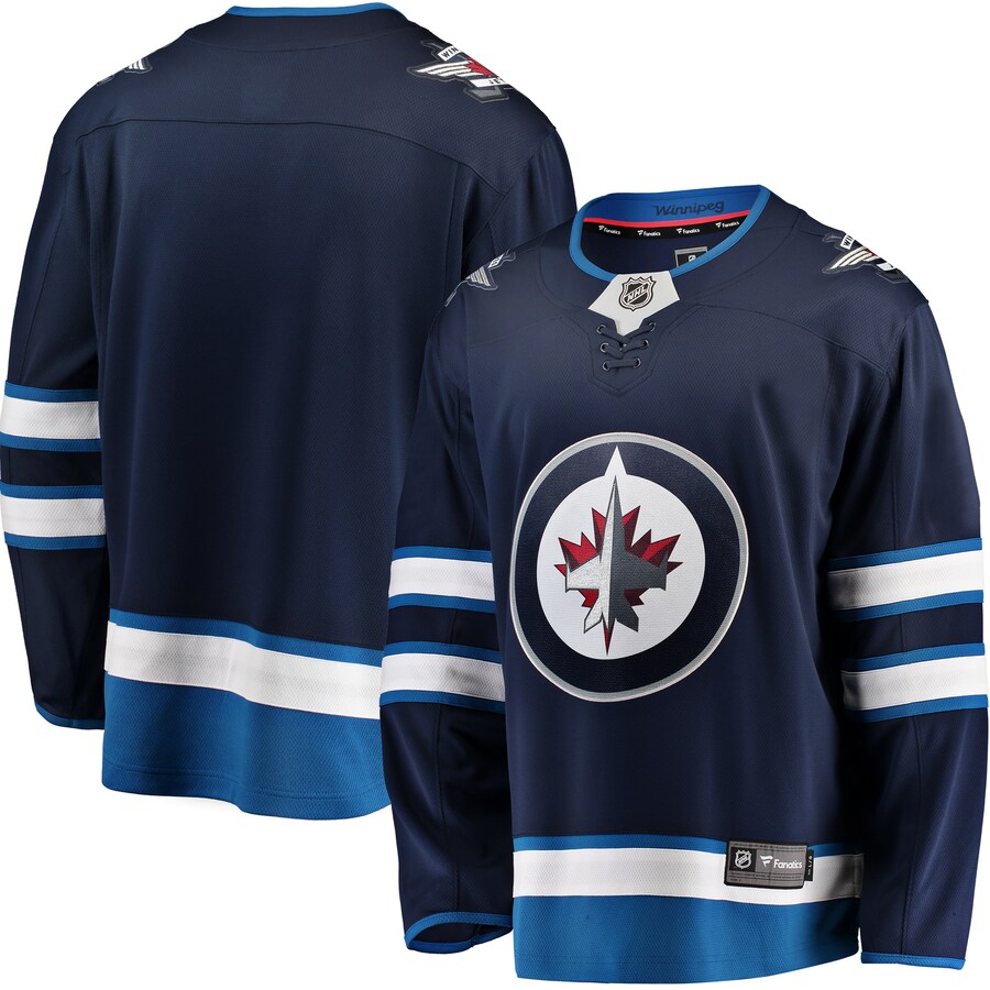 Men's Winnipeg Jets Fanatics Branded Blue Breakaway Home Jersey - Puhuasuan