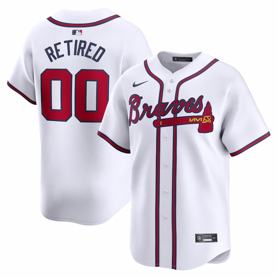 Men's Atlanta Braves Nike White Home Limited Pick-A-Player Retired Roster Jersey - Puhuasuan