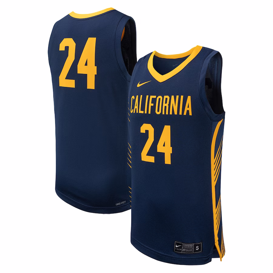 #24 Cal Bears Nike Replica Basketball Jersey - Navy - Puhuasuan