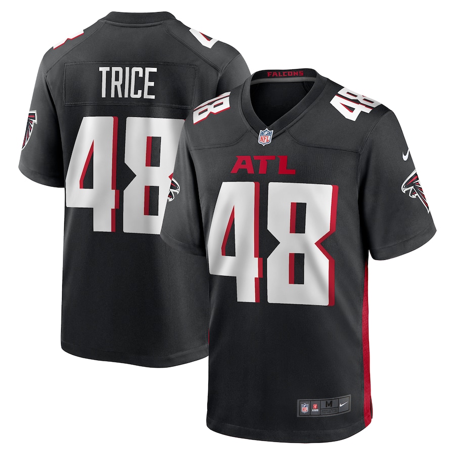 Men's Atlanta Falcons Bralen Trice Nike Black Team Game Jersey - Puhuasuan