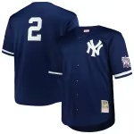 Men's New York Yankees Derek Jeter Mitchell & Ness Navy Big & Tall Cooperstown Collection Mesh Batting Practice Jersey - Puhuasuan
