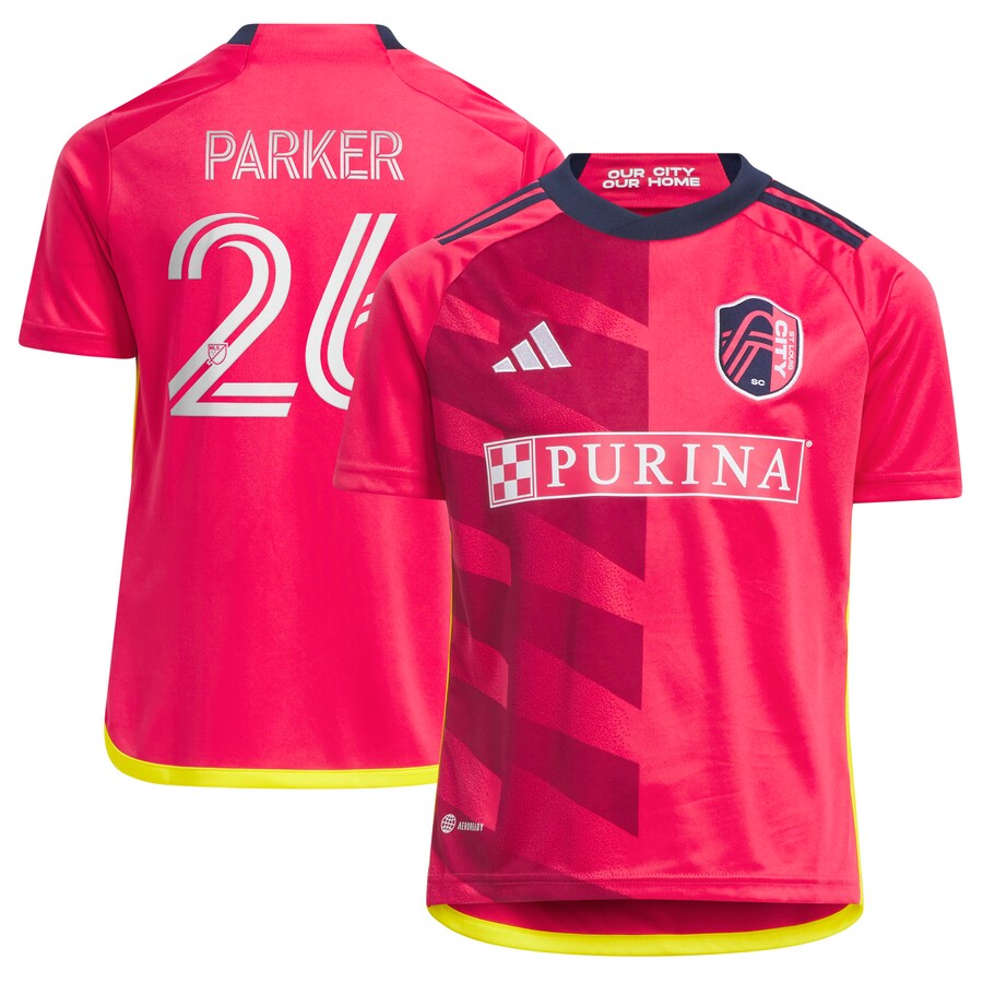 Youth St. Louis City SC Tim Parker adidas Red 2023 CITY Kit Replica Jersey - Puhuasuan
