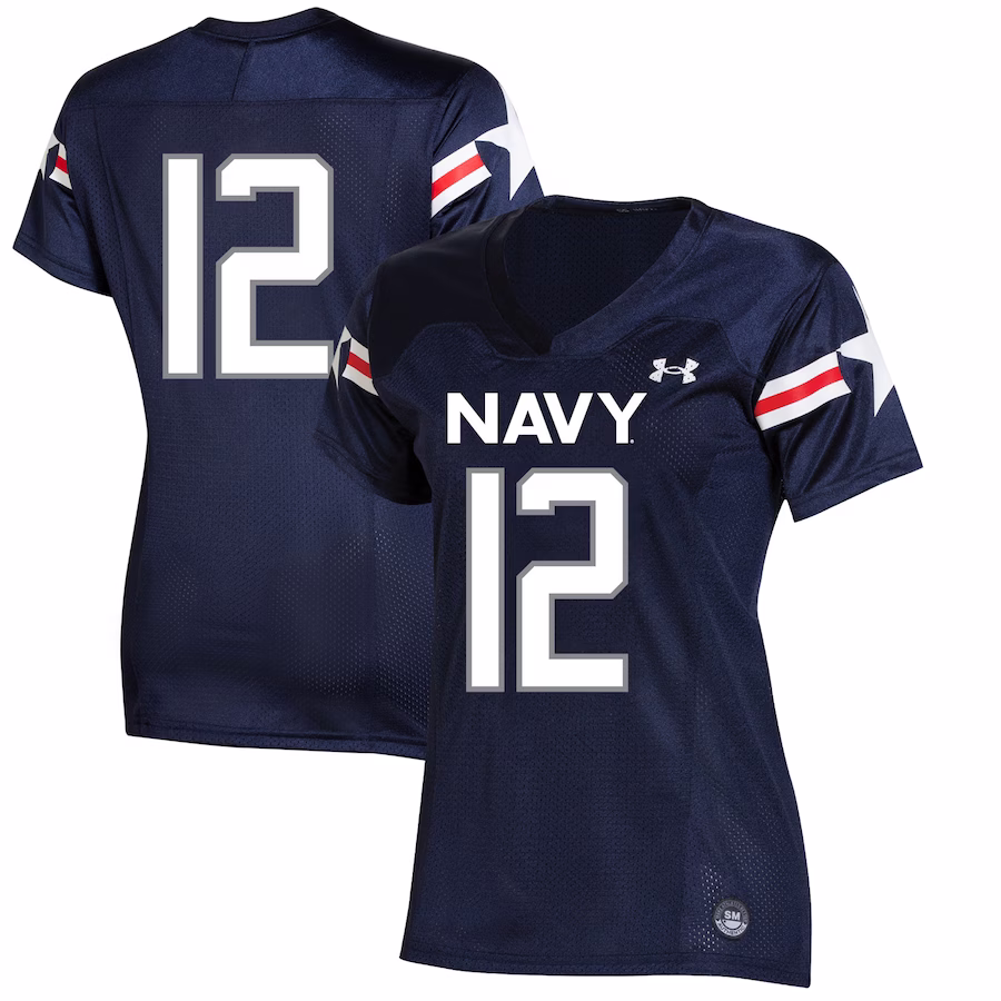 #12 Navy Midshipmen Under Armour Women's Rivalry Replica Jersey - Navy - Puhuasuan
