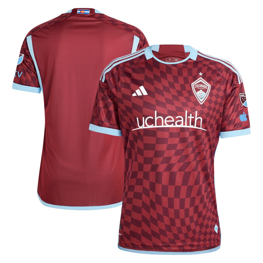 Men's Colorado Rapids  adidas Burgundy 2024 One Flag Kit Authentic Jersey - Puhuasuan
