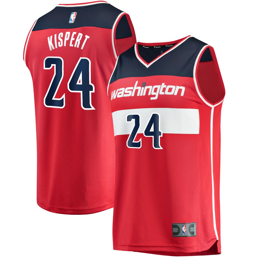 Men's Washington Wizards Corey Kispert Fanatics Red Fast Break Replica Jersey - Icon Edition - Puhuasuan