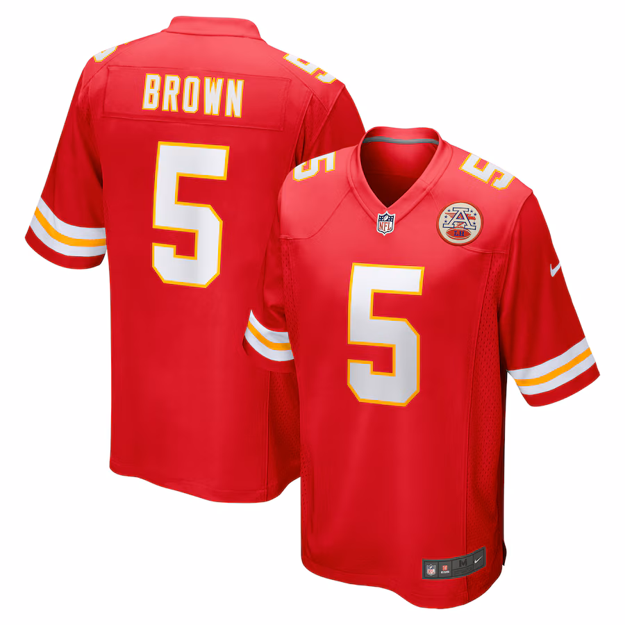 Men's Kansas City Chiefs Marquise Brown Nike Red Game Jersey - Puhuasuan