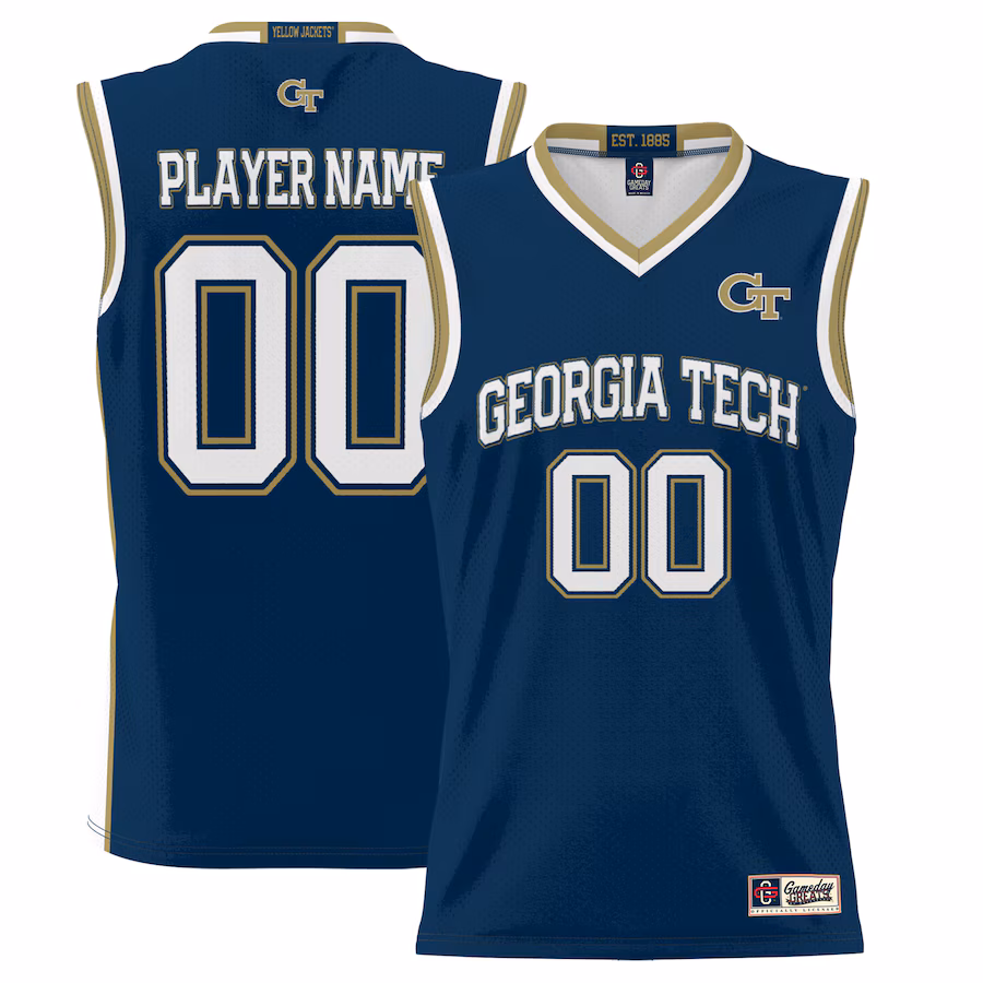 Georgia Tech Yellow Jackets GameDay Greats Youth NIL Pick-A-Player Women's Lightweight Basketball Jersey - Navy - Puhuasuan