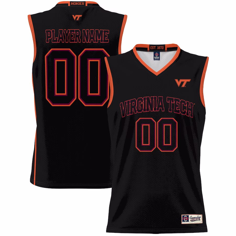 Virginia Tech Hokies GameDay Greats Unisex  Lightweight NIL Pick-A-Player Basketball Jersey - Black - Puhuasuan
