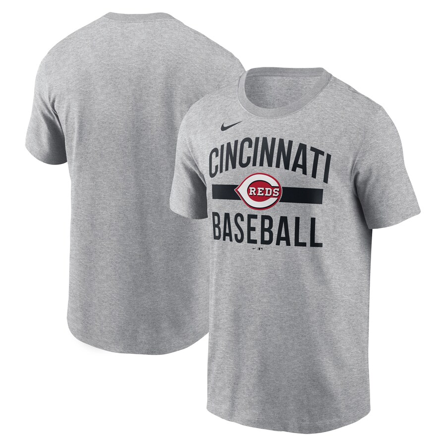 Men's Cincinnati Reds Nike Heather Gray Arched T-Shirt - Puhuasuan