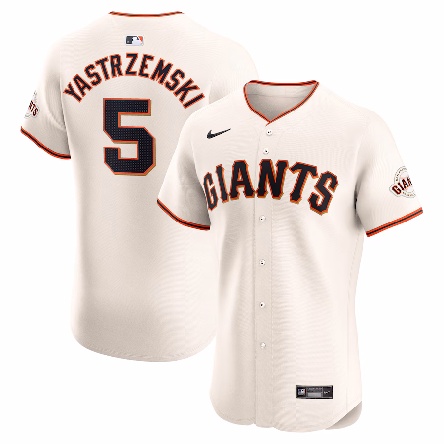Men's San Francisco Giants Mike Yastrzemski Nike Cream Home Elite Player Jersey - Puhuasuan