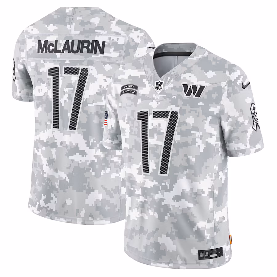 Men's Washington Commanders Terry McLaurin Nike Arctic Camo 2024 Salute to Service Limited Jersey - Puhuasuan