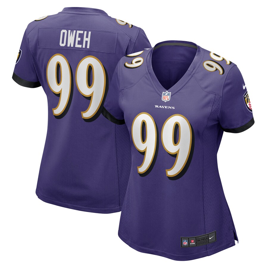 Women's Baltimore Ravens Odafe Oweh Nike Purple Game Jersey - Puhuasuan