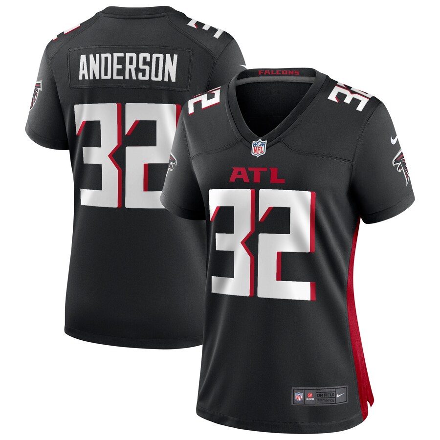 Women's Atlanta Falcons Jamal Anderson Nike Black Game Retired Player Jersey - Puhuasuan