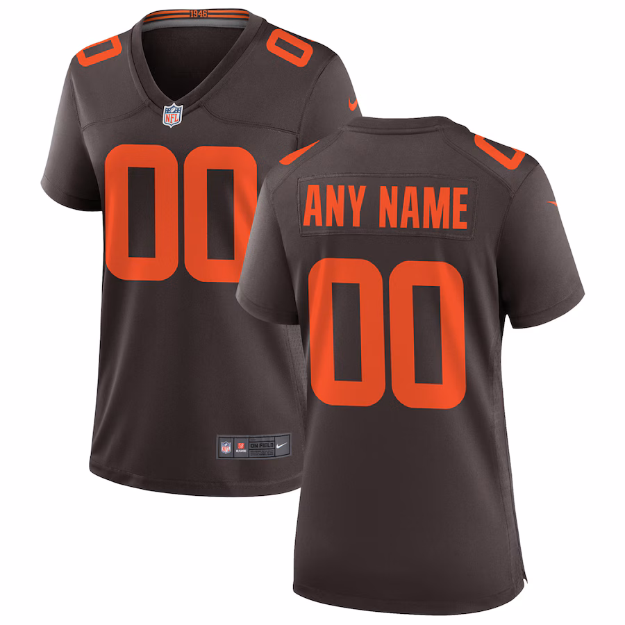 Women's Cleveland Browns Nike Brown Alternate Custom Game Jersey - Puhuasuan