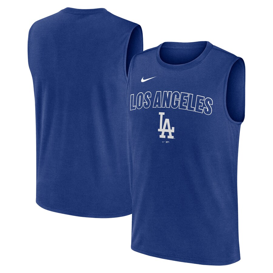 Men's Los Angeles Dodgers Nike Royal Knockout Performance Muscle Tank Top - Puhuasuan