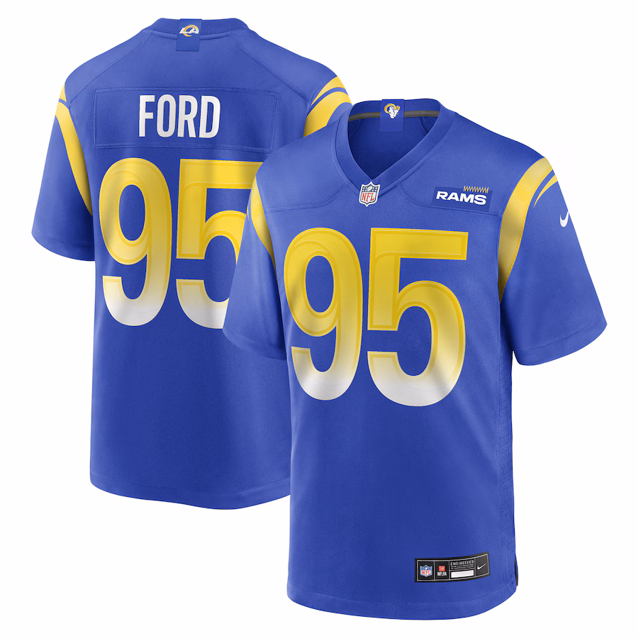 Men's Los Angeles Rams Poona Ford Nike Royal Team Game Jersey - Puhuasuan