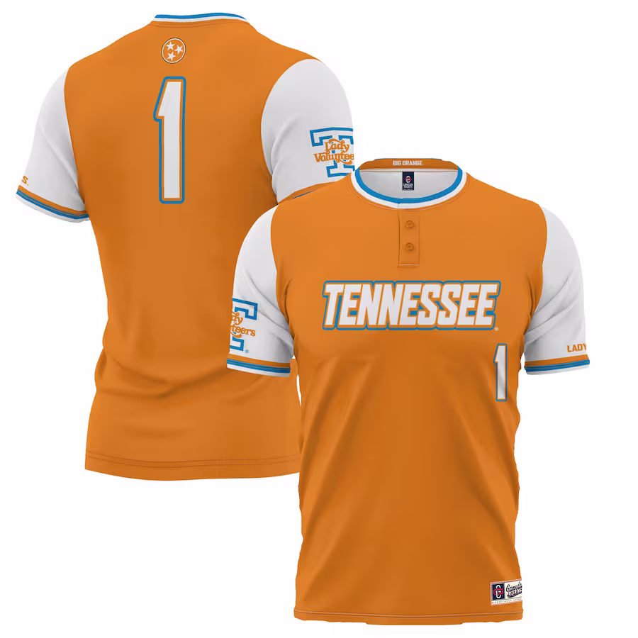#1 Tennessee Volunteers GameDay Greats Unisex Lightweight Softball Jersey - Tennessee Orange - Puhuasuan