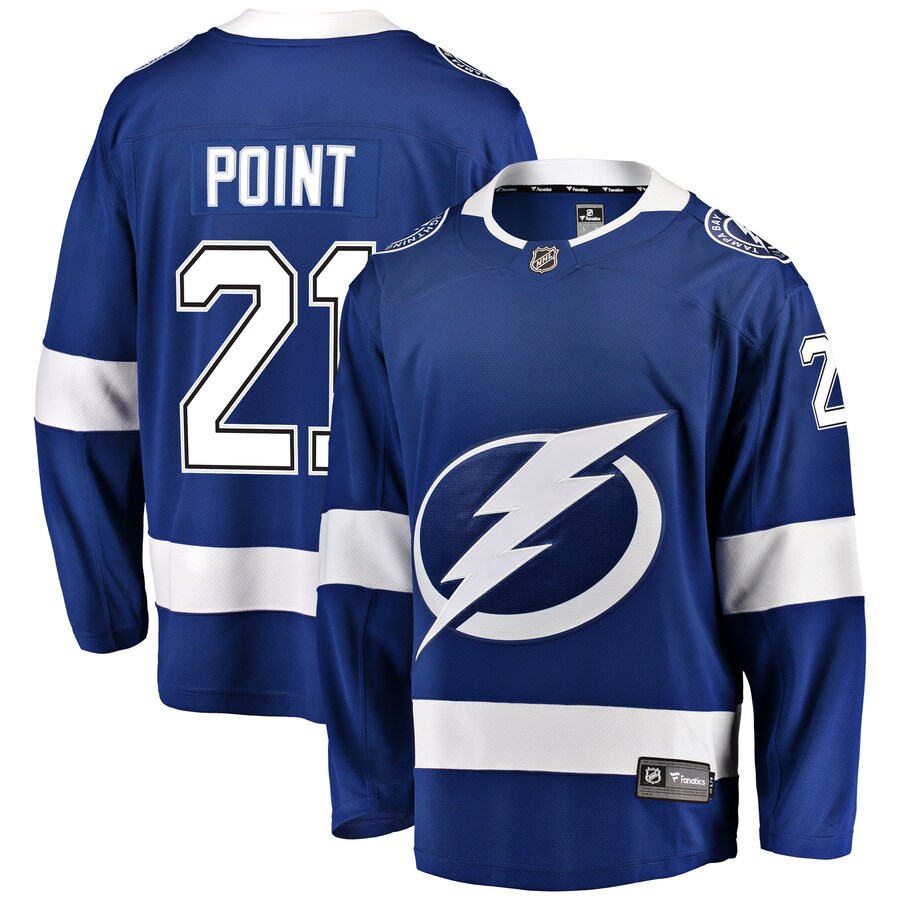 Men's Tampa Bay Lightning Brayden Point Fanatics Branded Blue Home Breakaway Player Jersey - Puhuasuan
